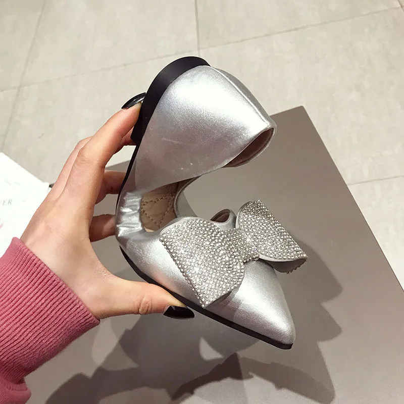 Золотые/Серебристые свадебные sapatos Женские Летние мокасины на плоской подошве с вырезами женская обувь заостренная мягкая Лоферы балерины