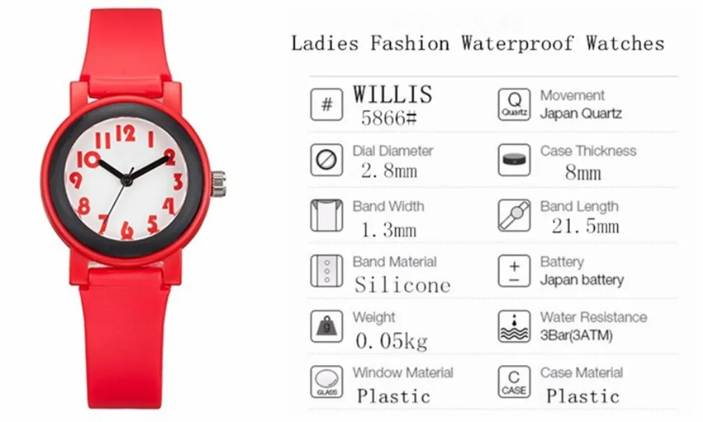 Cute Willis Women Mini Water Resistant Sports Brand Watch Casual Watches Fashion Jelly children silicone quartz | Наручные часы