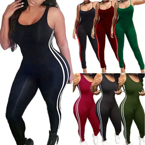 UK Women Bodycon Slim Jumpsuit Romper Club Party Long Sleeve Playsuit Trousers | Женская одежда