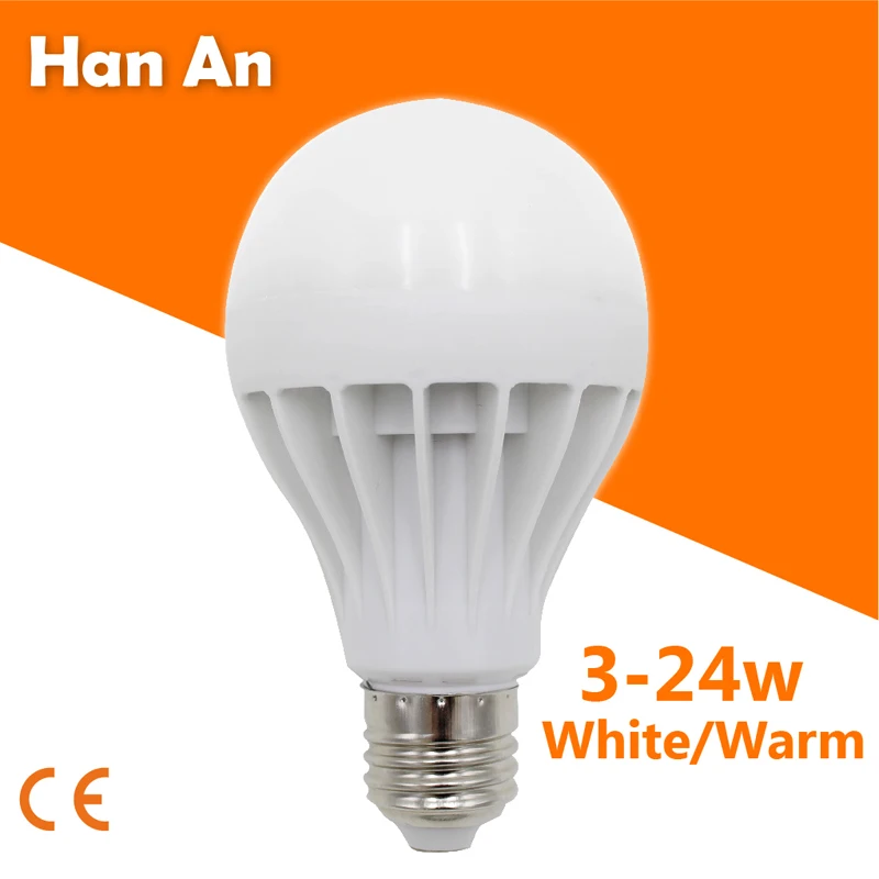 E27 светодиодный светильник лампы 3 Вт-24 Вт светодиодные AC 220V SMD 5730 6 9 12 15 18 21 24 30