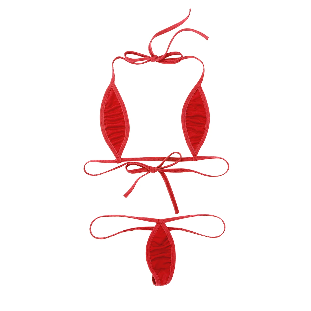 Женский комплект бикини TiaoBug из двух частей пикантный мини в форме слезы халтер