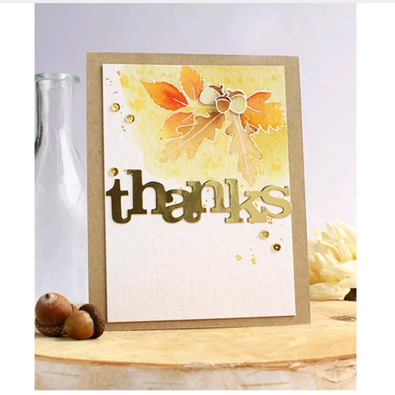 Металлические трафареты для высечки Word Thank рукоделия скрапбукинг декоративное