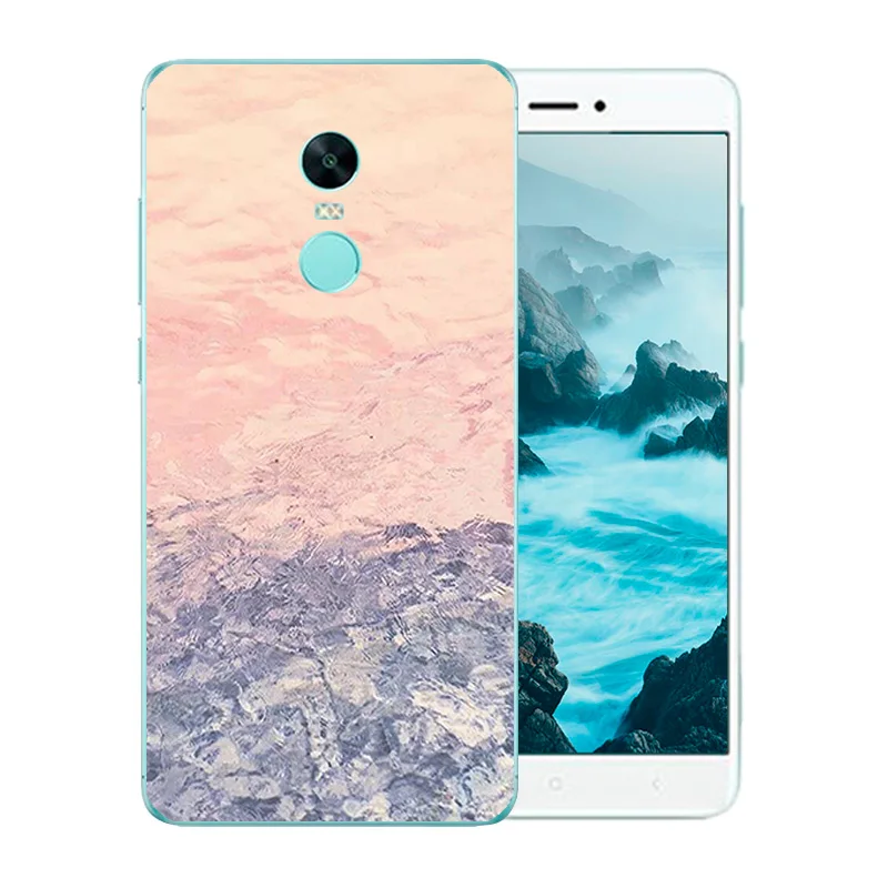 Luxury Clear for Xiaomi Redmi Note 4X Soft Back Cover Color Stone Pattern 4 Global Version Phone Case Matte Funda |