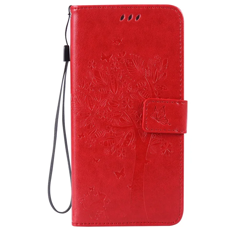 Red Кожаный чехол для телефона для huawei P8 P9 Lite P7 P10 P20 P30 Lite бумажник чехол для huawei Y3 Y5 Y6 Y7 Флип Стенд сумки - Цвет: Red