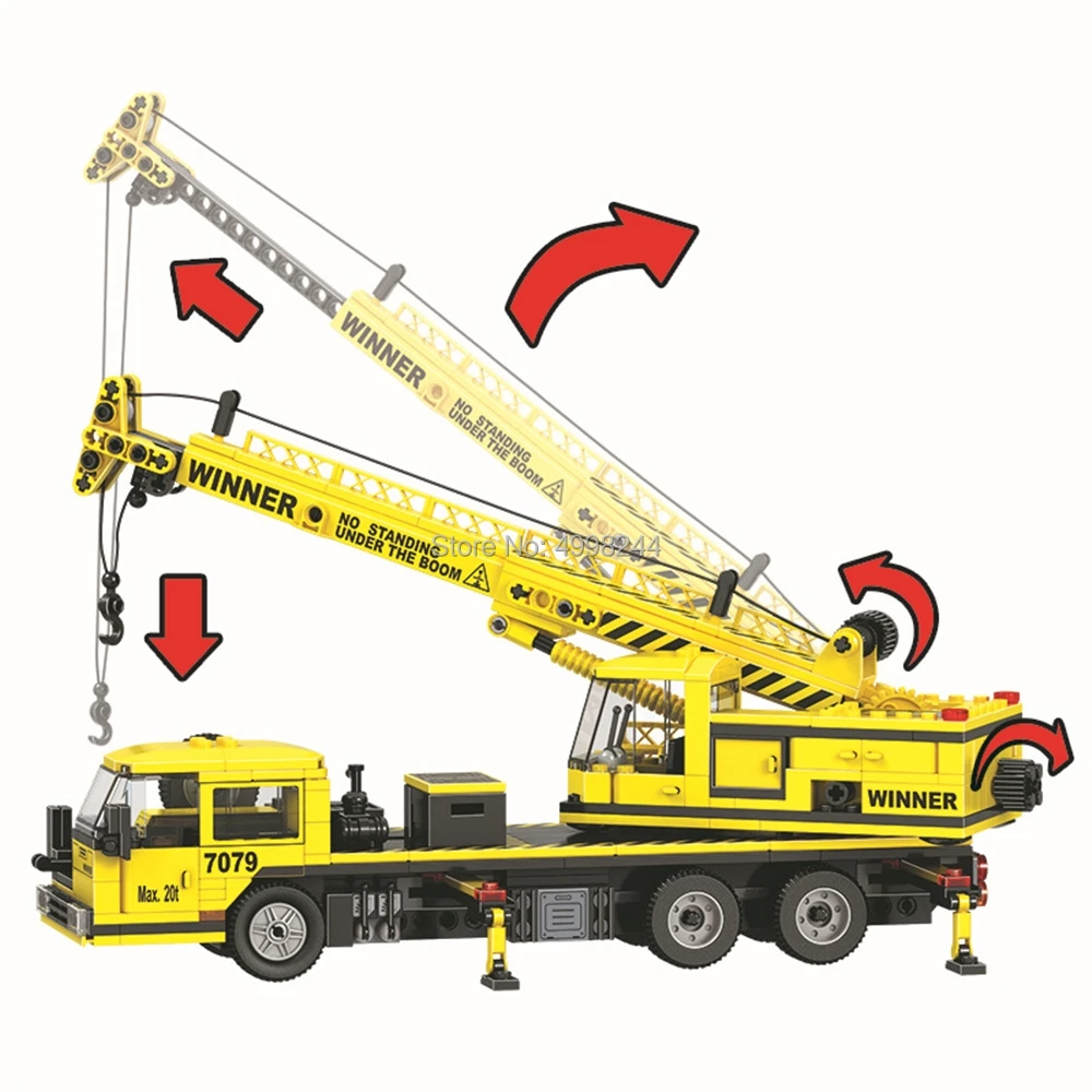 507 шт город Инженерная Строительная команда кран победитель Строительные блоки 3
