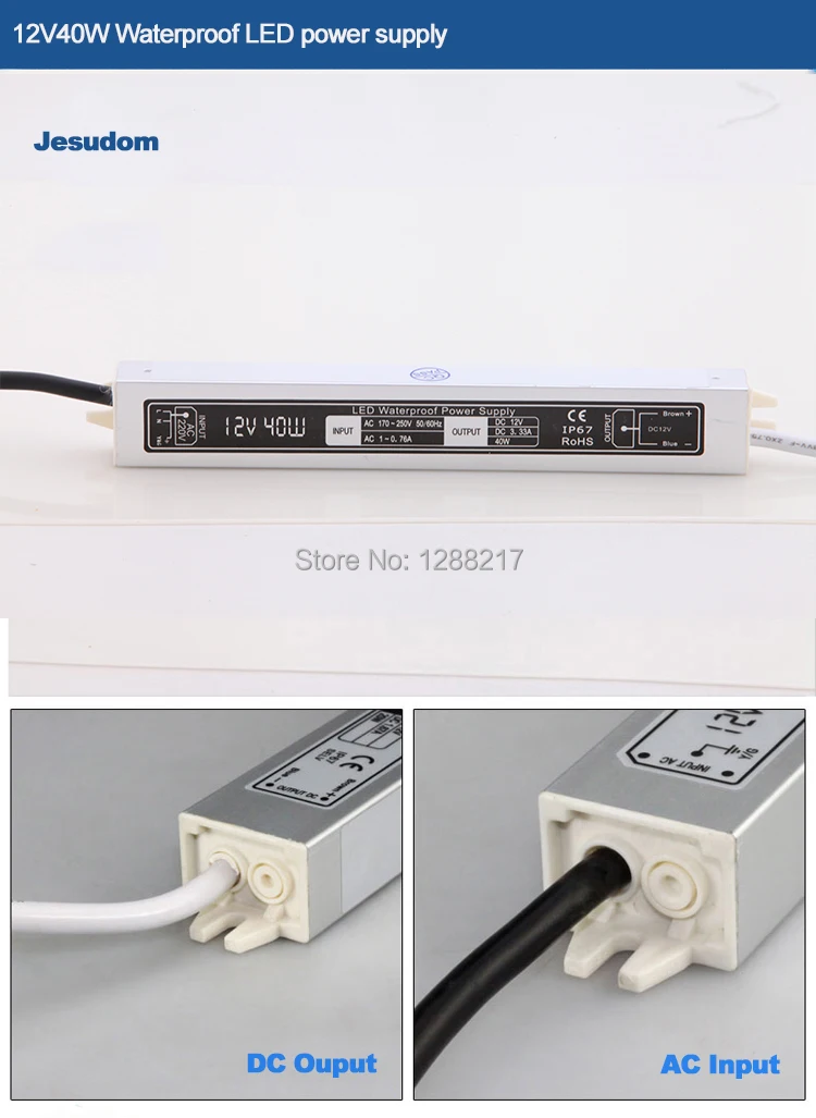 Бесплатная Доставка! Водонепроницаемый конвертер от 10 Вт до 50 110 В 220 переменного