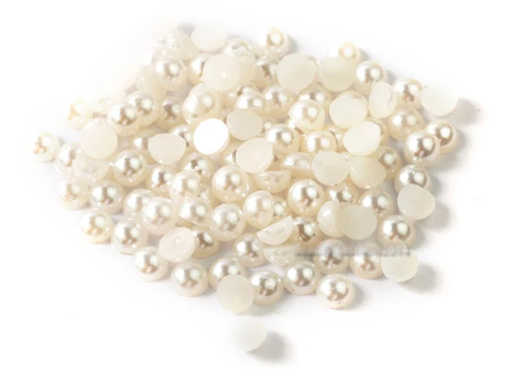 

3D White Rhinestones Nail Art Tips Pearl Acrylic Nail Kit Gem Glitter Manicure DIY Decoration Wheel Holographic