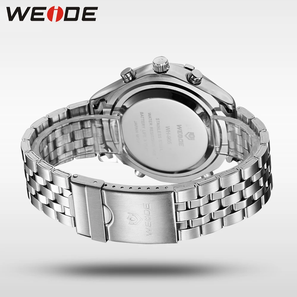 WEIDE Часы Мужские Наручные Нержавеющей Стали Высокого Качества Люксовый Бренд
