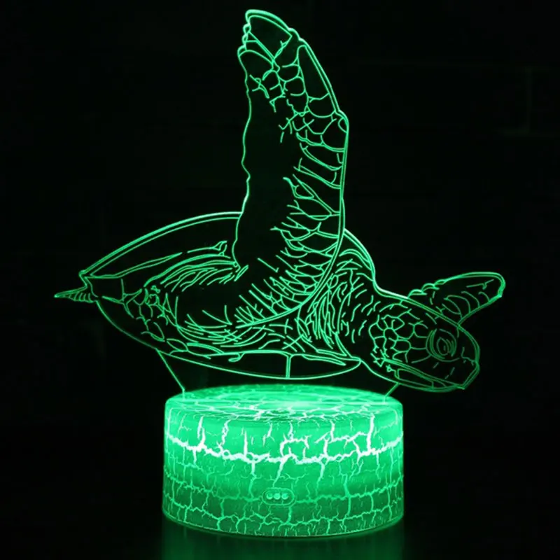 

Animal turtle theme 3D Lamp LED night light 7 Color Change Touch Mood Lamp Christmas present Dropshippping