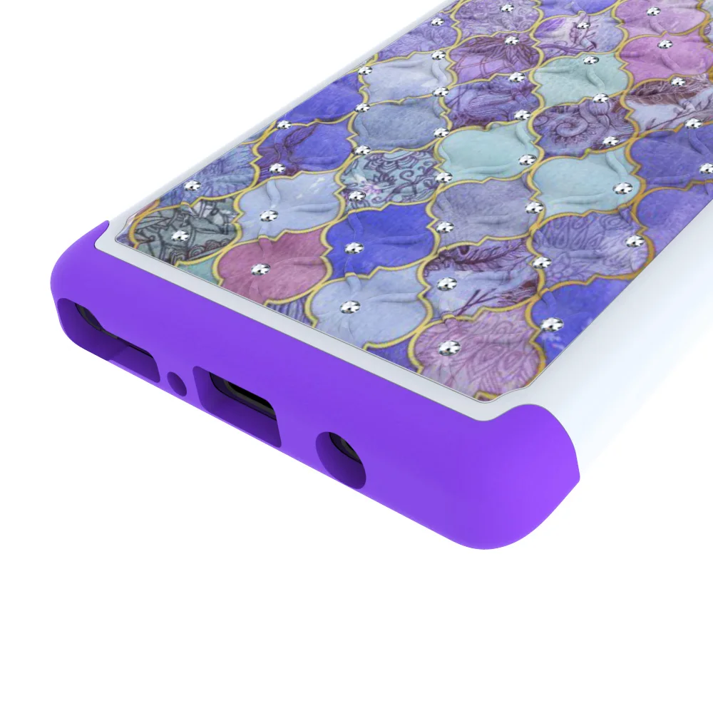 Nuomaofly Phone Case for Galaxy Note 8 Studded Crystal Armor Protective Back Cover Silicone Cases For Samsung |