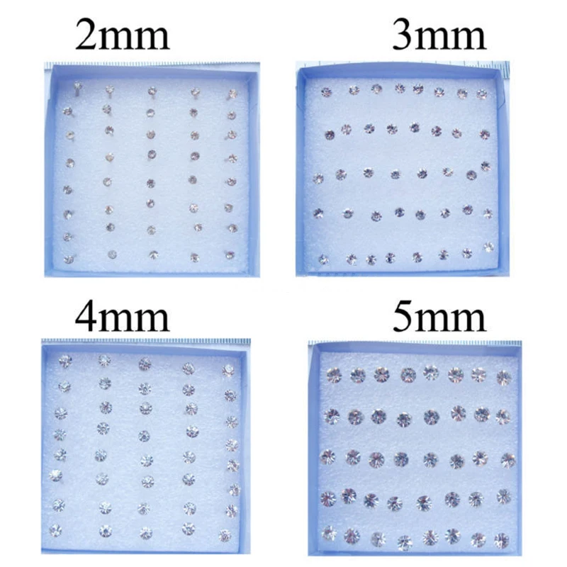 Серьги гвоздики с круглыми кристаллами для мужчин и женщин|fashion stud earrings|stud