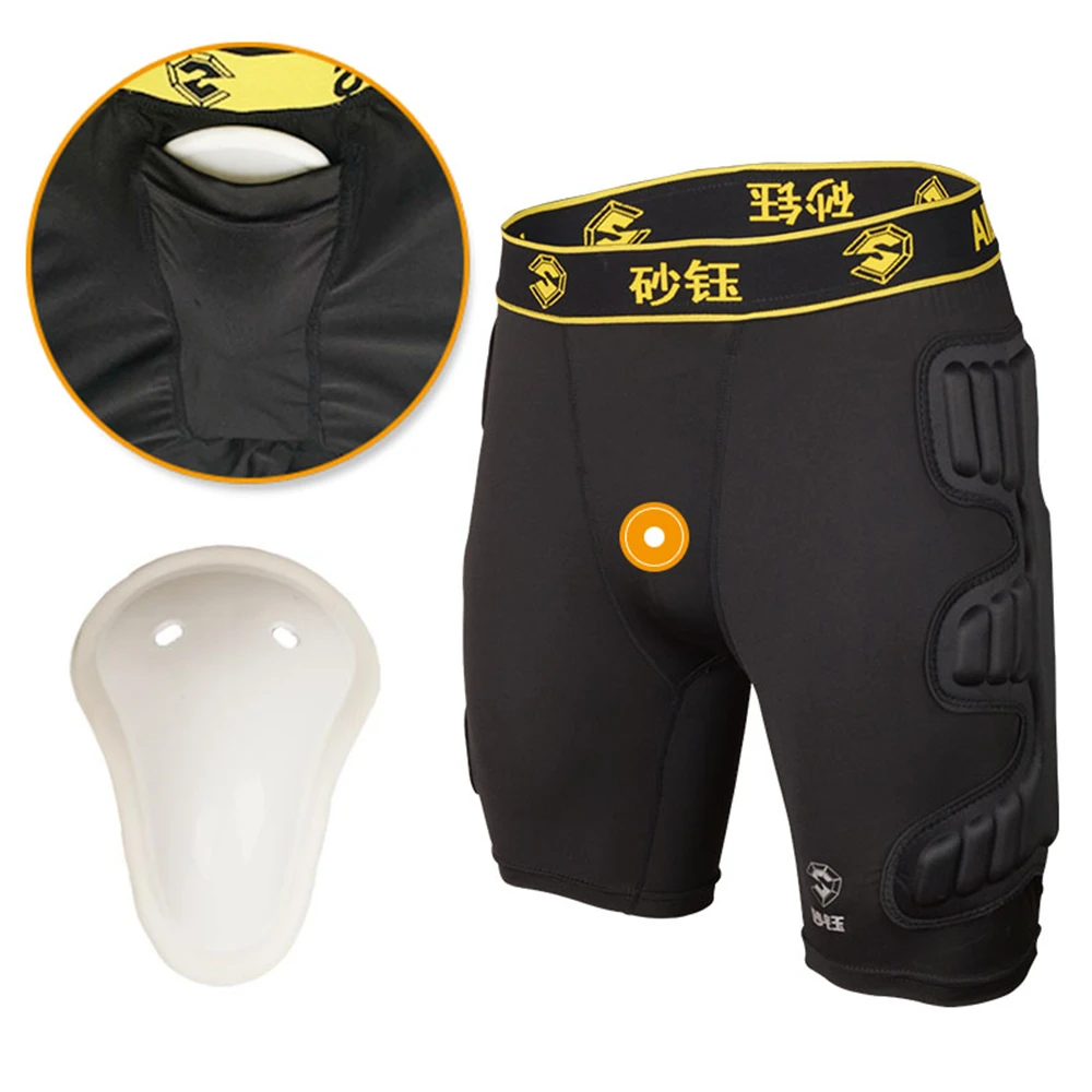 

Мужские тренировочные шорты для регби и футбола, баскетбольные футбольные шорты, спортивные защитные губчатые бриджи