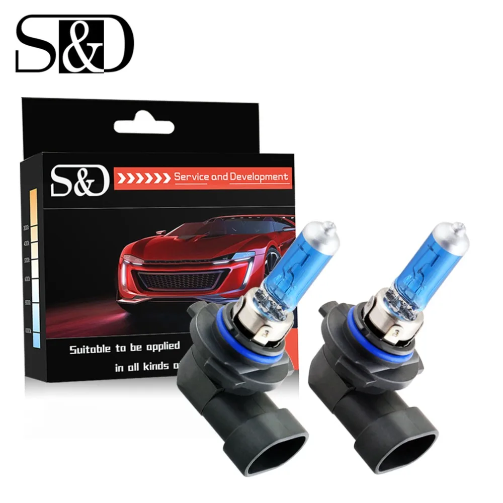 

S&D 9006 HB4 55W 12V Headlight Bulbs Halogen Xenon Filled Super Bright White - Car Fog Light Driving Lamp DRL Day Running Light