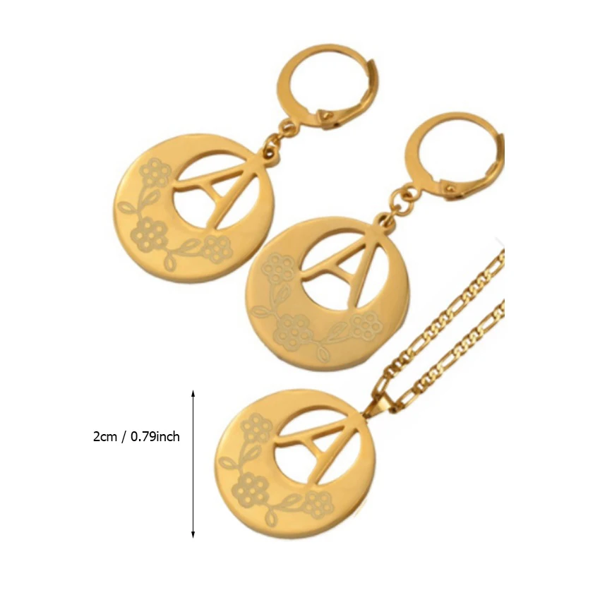 

Gold Color English Alphabet A-Z Necklace Stainless Steel Initial Letter for Women Girls Sets Jewelry #J0305
