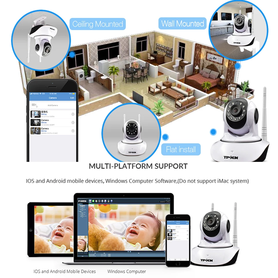 HD ip камера беспроводная Wifi умная домашняя безопасности Wi Fi видеонаблюдение сеть