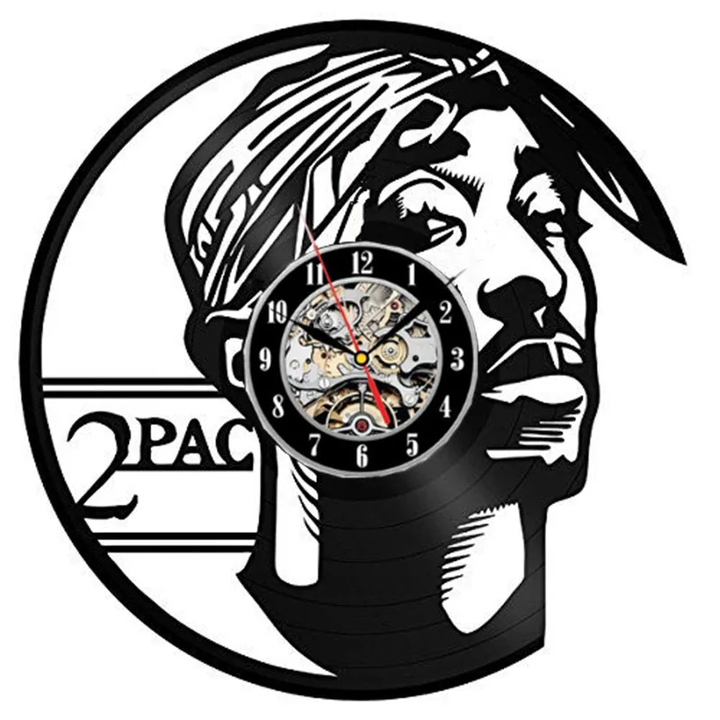 Настенные часы с виниловой пластиной 2Pac настенные украшения для творчества