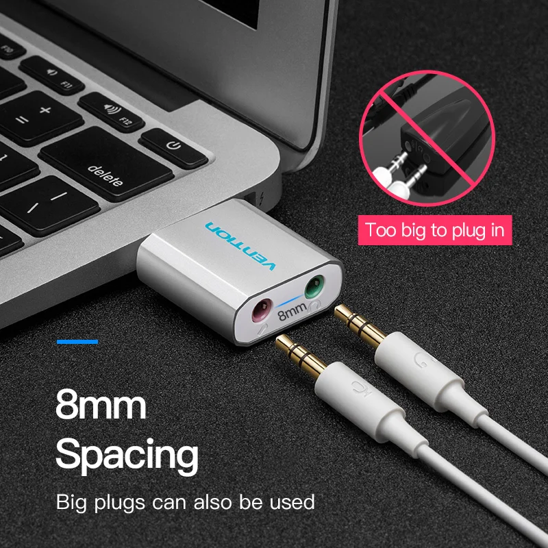 Vention Внешний USB звуковая карта Jack 3.5 мм адаптер для наушников аудио MIC Звуковая WinXP/7
