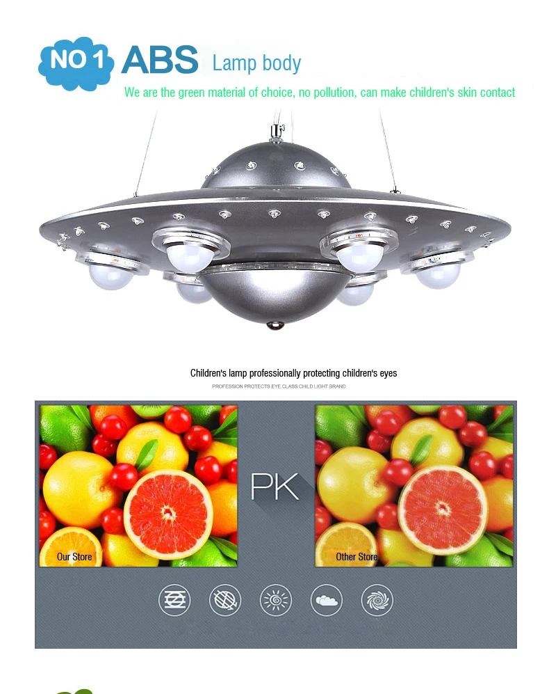 Ufo детская комната кулон Lightslampadario Bambini Abajur Infantil De Quarto Люстра для детей Детская комната Deco Enfant Chambre