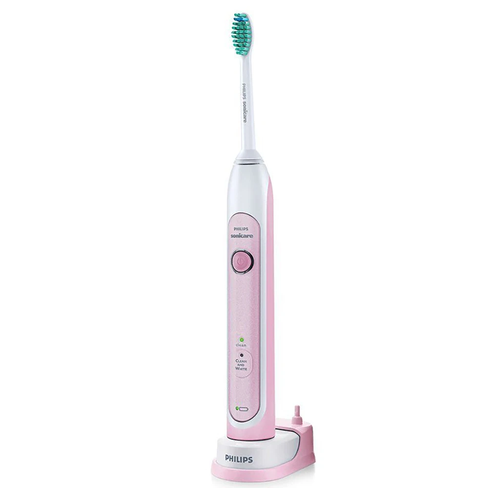 Звуковая электрическая зубная щетка Philips Sonicare HealthyWhite до 62000 движения щетки/мин с 2 режимами, 1 головка щетки HX6761/03
