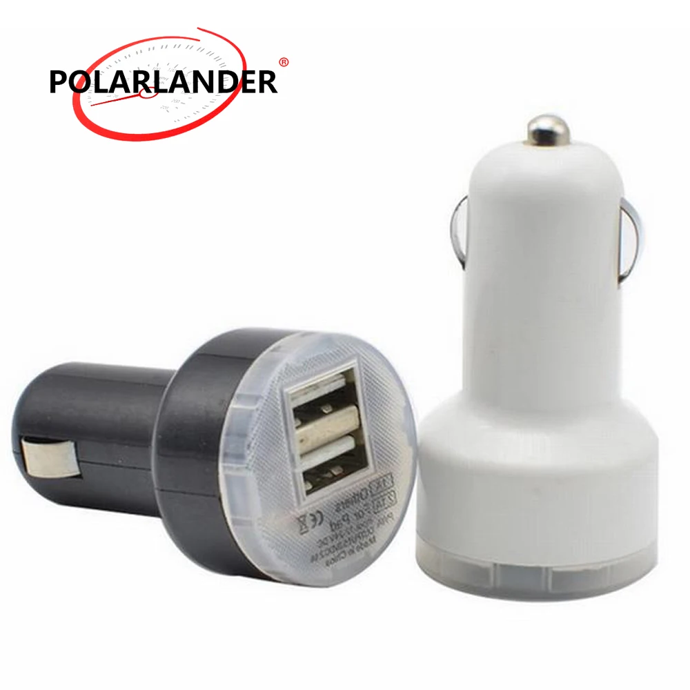 Автомобильное зарядное устройство для телефона USB Mini Dual 2 Port адаптер смартфон