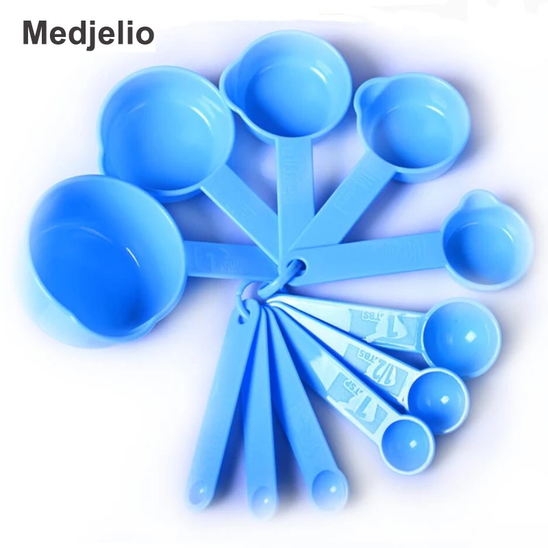 Medjelio 11 шт., мерные ложки из АБС-смолы, набор инструментов, 3 цвета, кухонные ложки для выпечки, кухонные ковши, весовые инструменты со шкалой