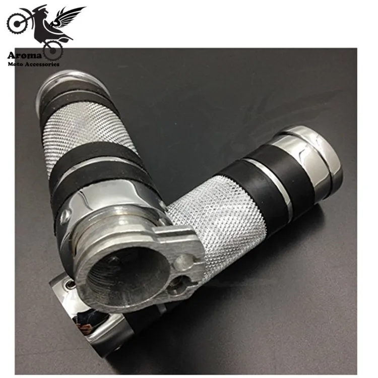 Высококачественные Нескользящие Серебристые Металлические мотоциклетные ручки