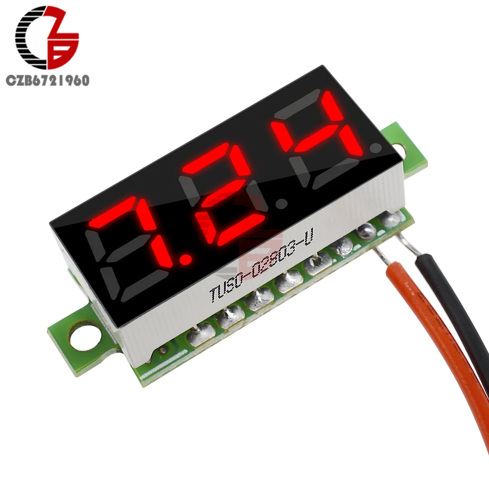 Цифровой мини вольтметр с ЖК дисплеем 2 5 30 в 0 28 дюйма|mini digital|wire wiredetector voltage |