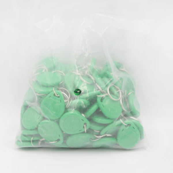 green 100pcs LUCKING DOOR 100 шт./лот TK4100 125 кГц RFID брелок наклейки карта тег ключ ID брелок вход дверь контроль доступа брелок жетон - Цвет: green 100pcs