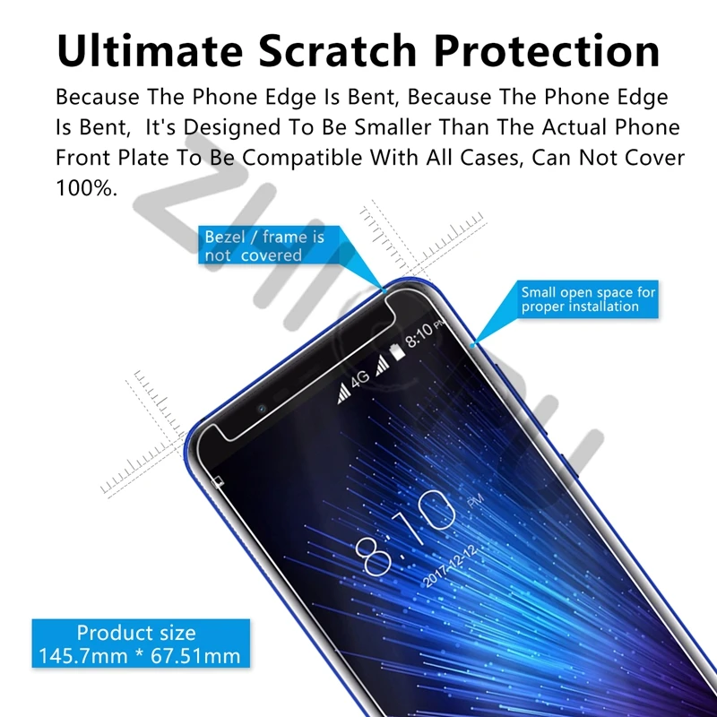 10 шт./лот Премиум закаленное Стекло для Blackview P6000 5 дюйма Экран протектор