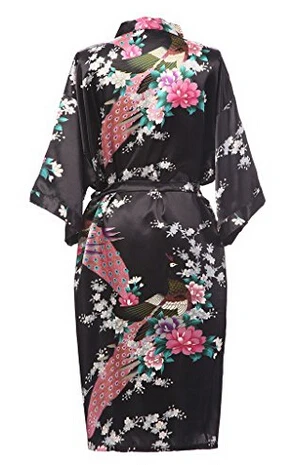 Шелковый Атласный Свадебный халат невесты Цветочный Короткое Кимоно ночной