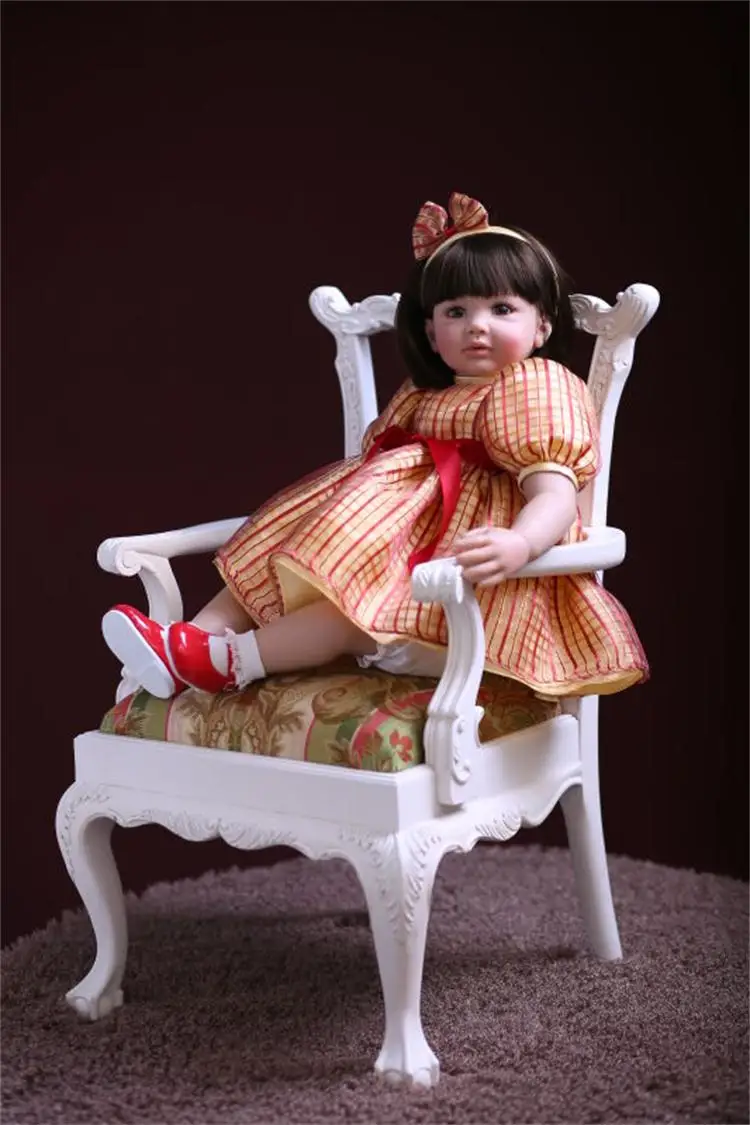 Boutique Princess 24&quot 60cm Handmade Lifelike Baby Silicone Vinyl Girl Reborn Toddler Newborn with dress Dolls Child Present | Игрушки и