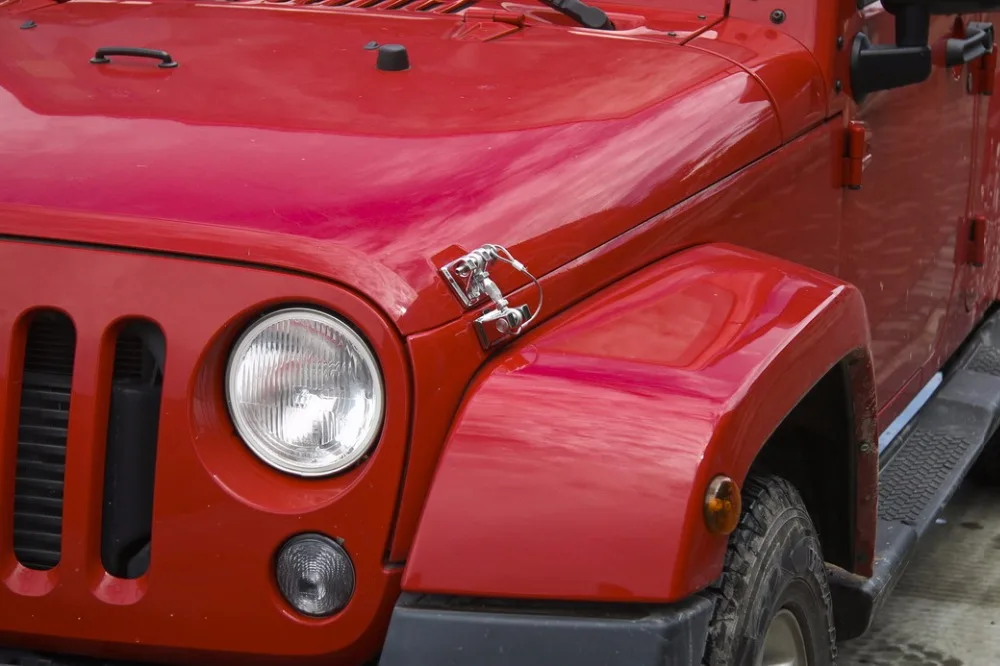 2 шт. блокировка капота из алюминиевого сплава для JEEP Wrangler 2007 2017|assembly|assembly kitassembly car