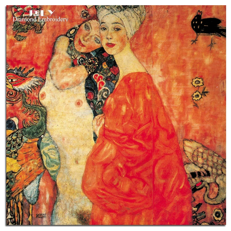 Картины Густава Климта абстрактные люди Адам и Ева Алмазная мозаика картина