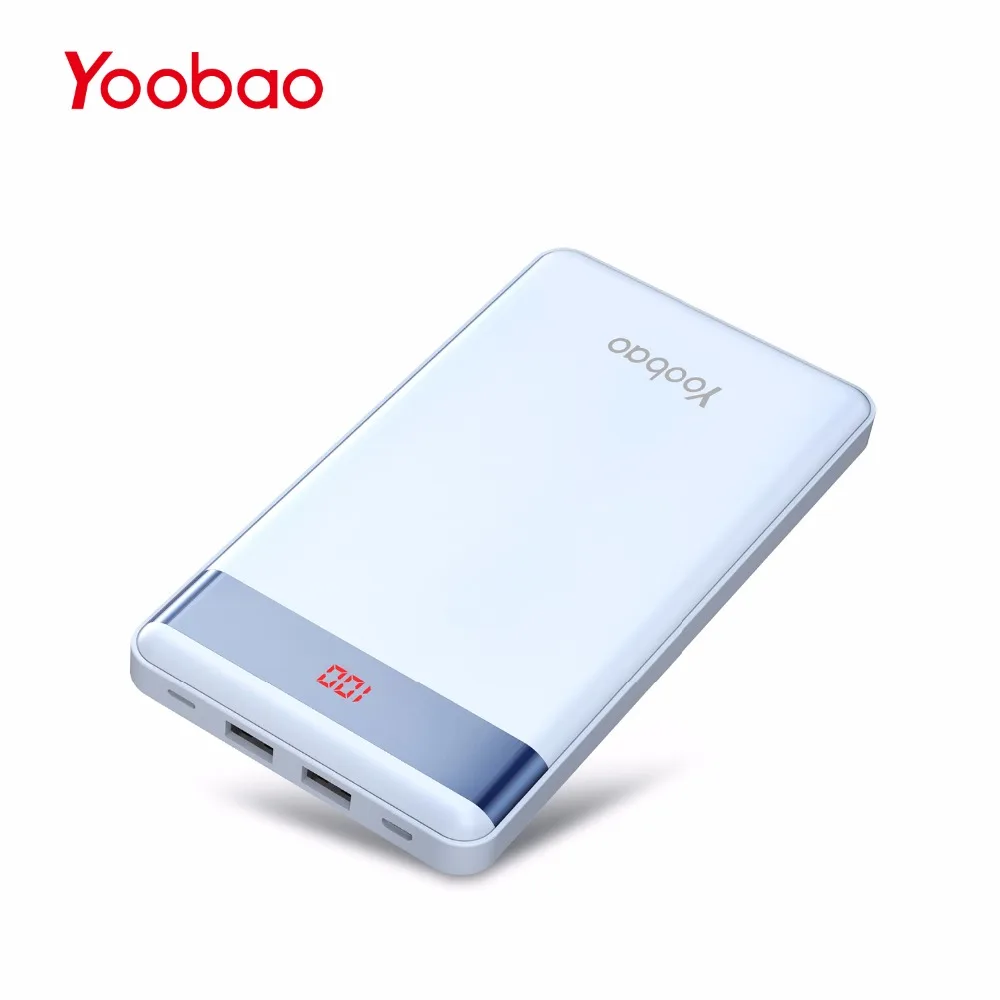 Yoobao внешний аккумулятор 20000 мАч для Xiaomi Mi тонкий портативное зарядное устройство