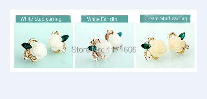 Hot Selling EuropeStyle Fashion Cheap crystal resin Earring Ear clip Stud earrings | Украшения и аксессуары