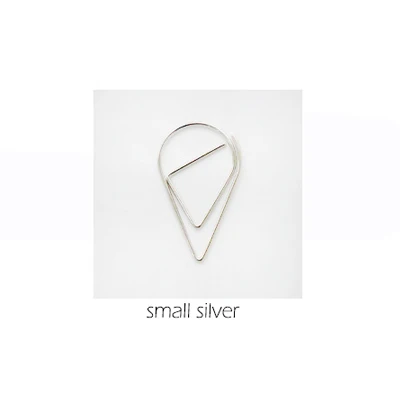 small silver 5 шт./партия Kawaii милый клипса Закладка планировщик бумажные зажимы металлические закладки список дня канцелярский школьный офисный принадлежности sl1222 - Цвет: small silver