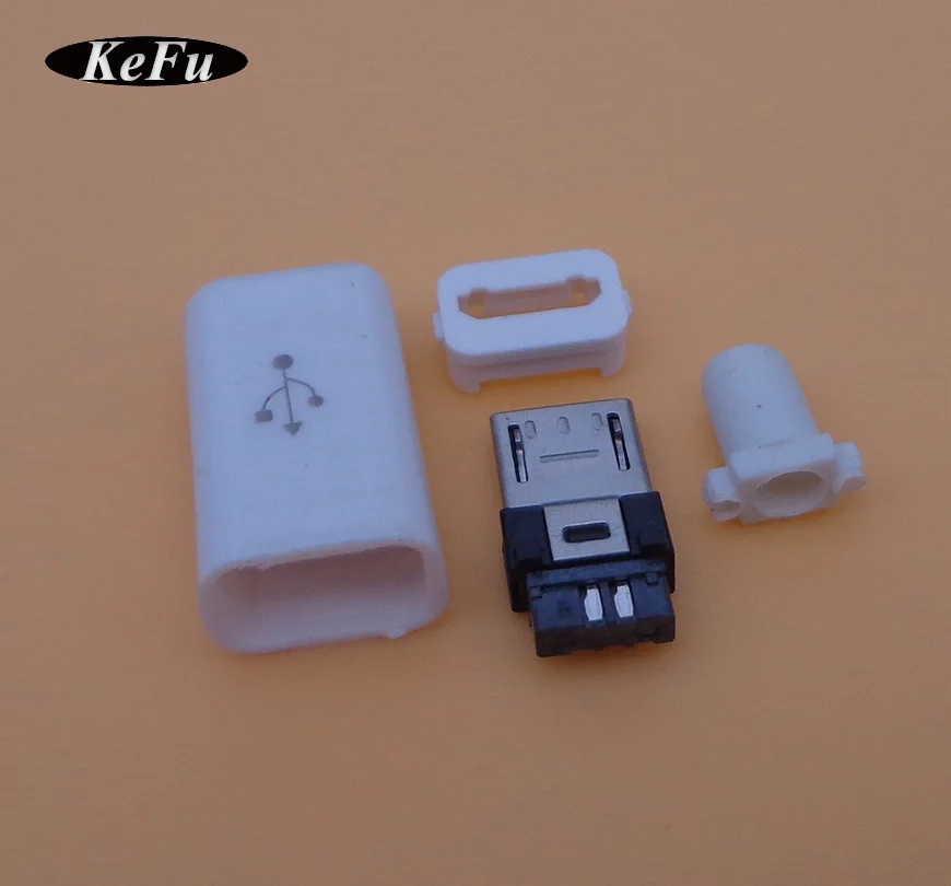 Micro USB 5pin Тип B Женский пластик и разъем Разъем T Крышка зажим Спайка для