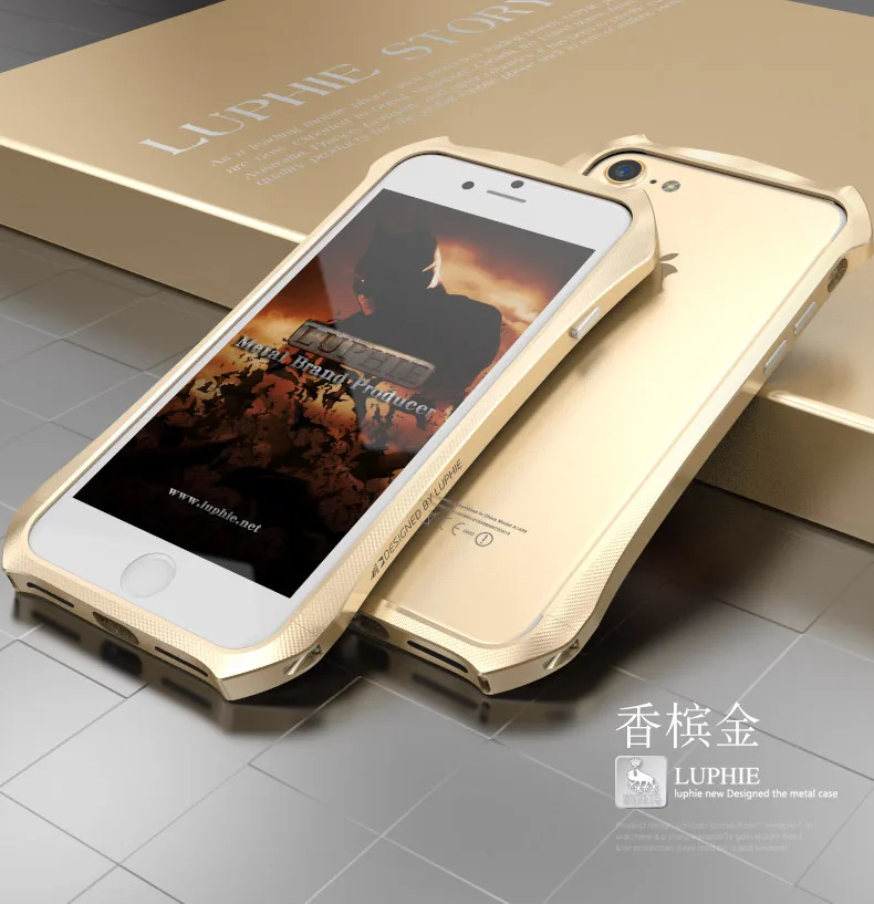 Новинка для iPhone 7 7 Plus Luphie тонкий металлический телефонный бампер чехол для iPhone 6 6S 6 Plus алюминиевый бампер рамка с кожаной задней крышкой