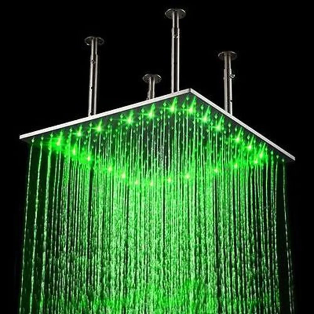 Высокое качество 24 &quotLED матовый никелевый смеситель для душа душевой клапан