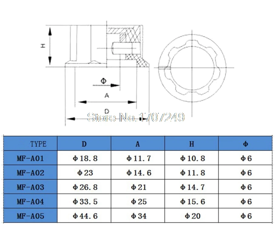 10 шт. MF-A01/A02/A03/A04/A05 управление с помощью потенциометра Ручки топ покрытие под затемненное серебро ручка для потенциометра/шапка 6 мм Внутреннее отверстие