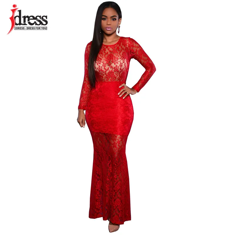 Элегантное Сексуальное вечернее праздничное платье IDress весенние Красные