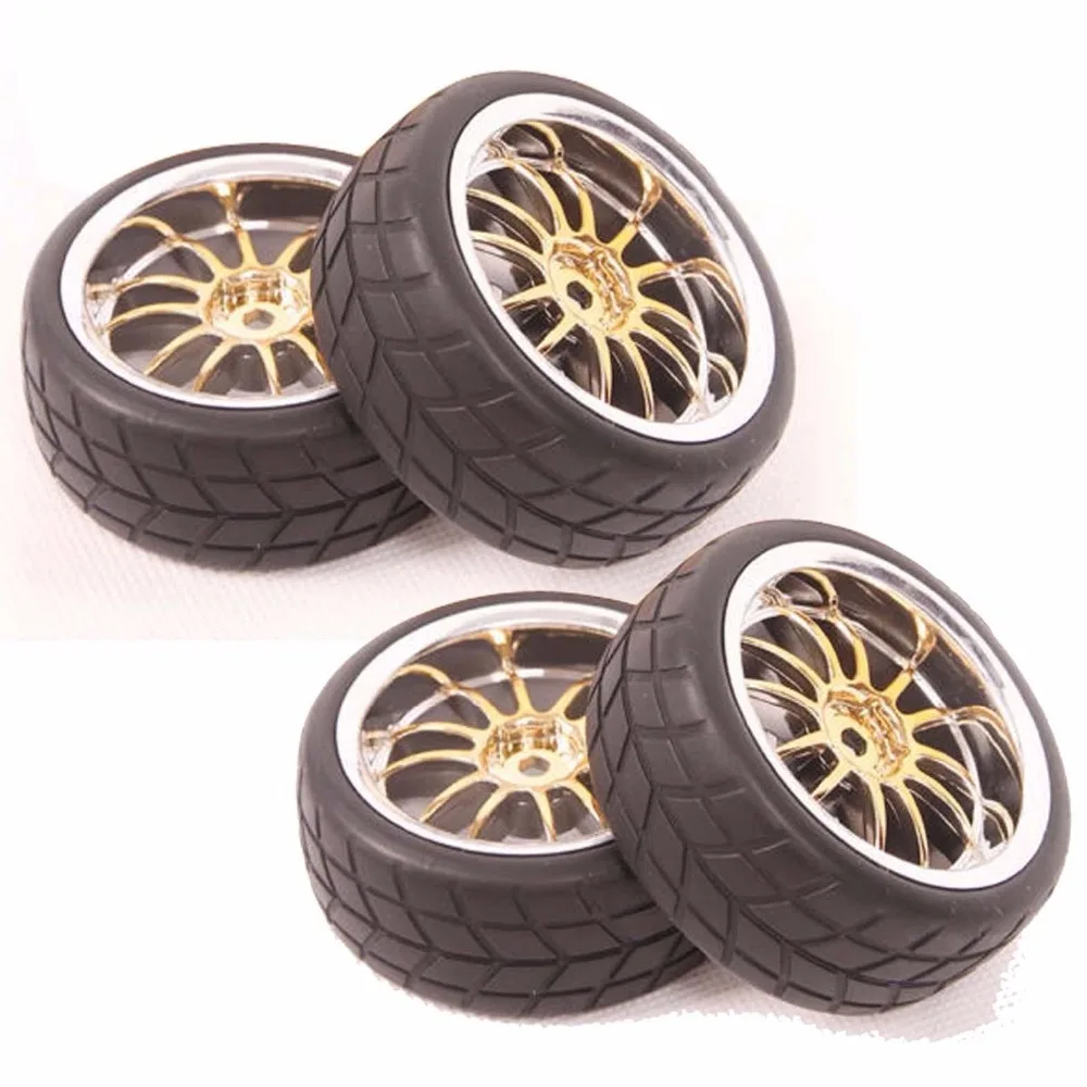 4 шт. мягкие резиновые шины колесный обод для 1/10 HSP HPI Traxxas на дороге гоночный Спорт