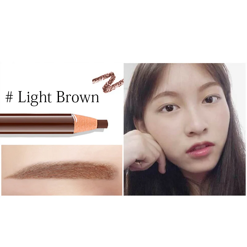 5pcs light brown 5 шт. мануального татуажа бровей, доступных для бровей карандаш для татуировки Водонепроницаемый Перманентный макияж бровей удобная кисточка, которая помогает равномерно наносить блеск на натуральный Красота 5 цветов - Цвет: 5pcs light brown
