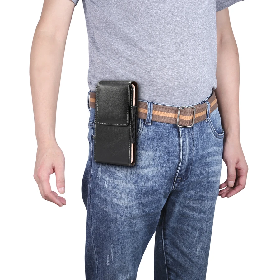 Fashion Universal 4.7-6.9 inch Waist Packs Small Phone Pouch Holster Case PU Leather  Fanny Pack Casual Belt Clip Bag