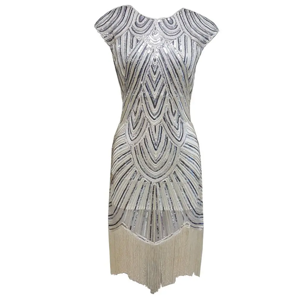 

Women Sexy Glitter Sequined Cheongsam Dress High Quality Sequins Tassels Dress Ball Holiday Party Gown Ropa Mujer Hot New