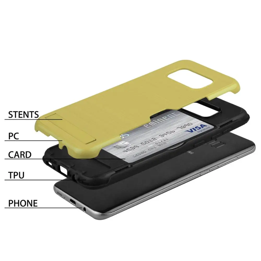 ZIHFONE Luxury Cover Phone Anti fall Case PC For Samsung Galaxy S8 Shockproof Plus Plug in Card |