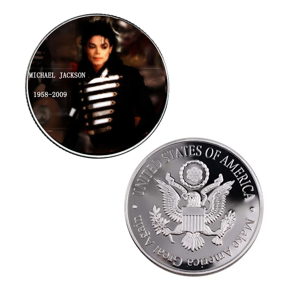 5 шт./лот бизнес сувенир подарки Майкл Джексон серебряная монета декоративное