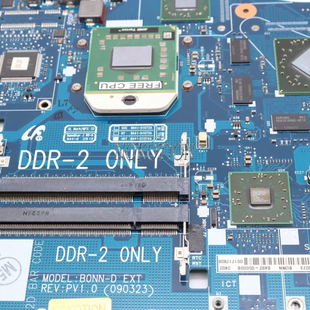 NOKOTION для Samsung NP-R515 R515 Материнская плата ноутбука DDR2BA92-05600A BA92-05600B BA41-01072A BA41-01073A