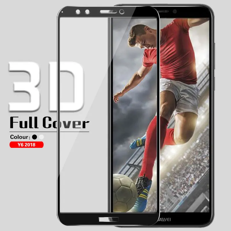 3D для защиты от солнца стеклянная пленка Huawei Y3 Y5 Y6 Y7 Prime Pro Y9 2018 CAG-L02 CAG-L03 CAG-L22 CAG-L23