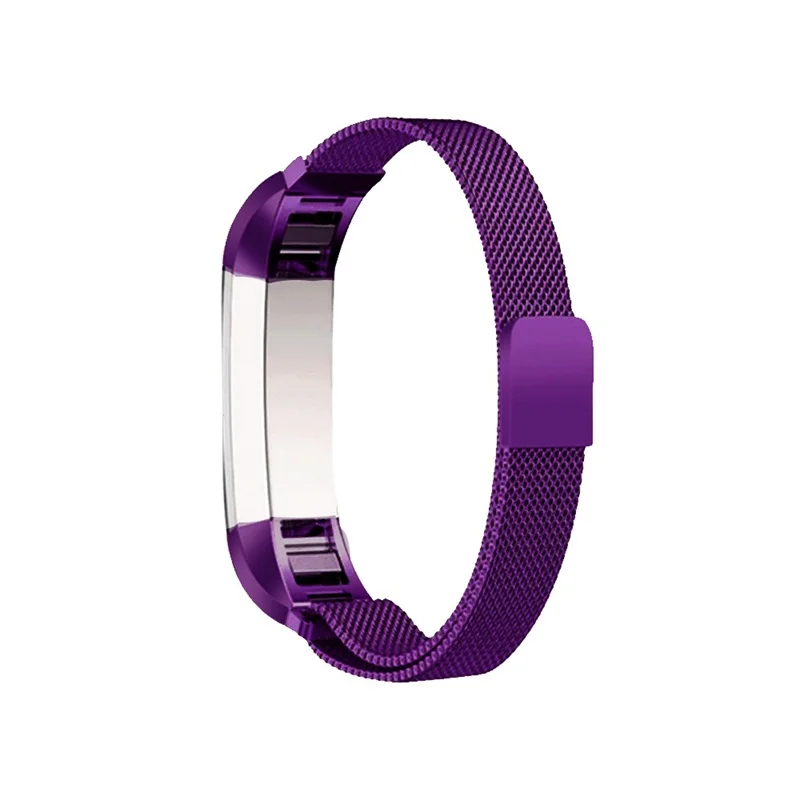 Dark purple Ремешок для часов из нержавеющей стали, ремешок для Fitbit Alta HR, миланские умные часы, сменный Смарт-Браслет Для Fitbit Alta - Цвет: Dark purple